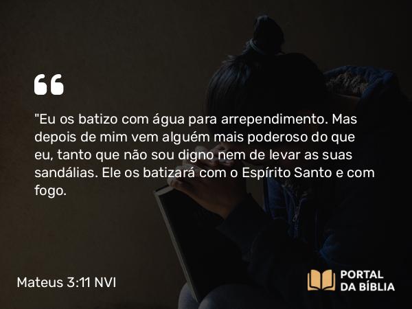 Mateus 3:11-12 NVI - 