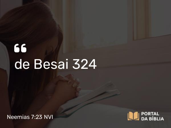 Neemias 7:23 NVI - de Besai 324