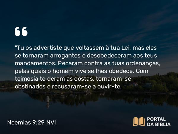 Neemias 9:29-30 NVI - 