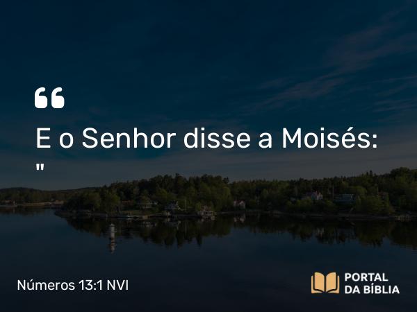 Números 13:1 NVI - E o Senhor disse a Moisés: 