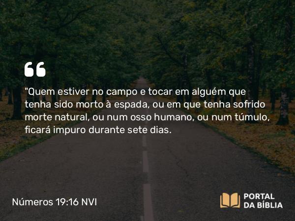 Números 19:16 NVI - 