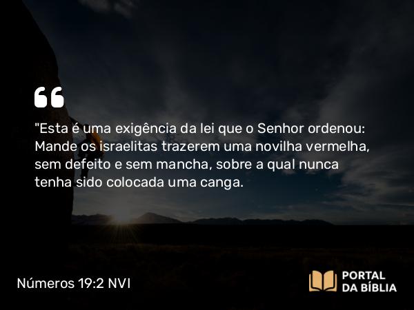 Números 19:2 NVI - 