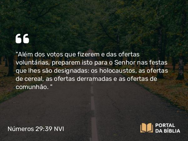 Números 29:39 NVI - 