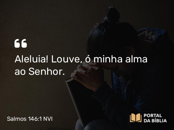 Salmos 146:1-2 NVI - Aleluia! Louve, ó minha alma ao Senhor.