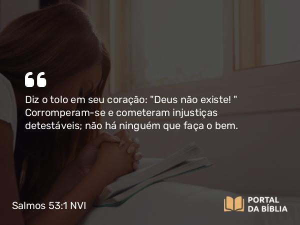 Salmos 53:1-3 NVI - Diz o tolo em seu coração: 