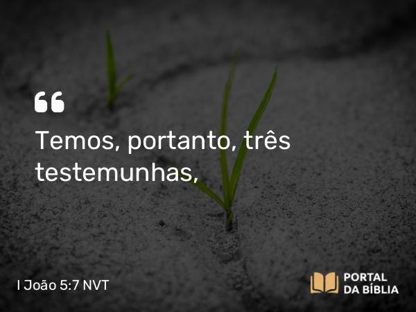 I João 5:7 NVT - Temos, portanto, três testemunhas,