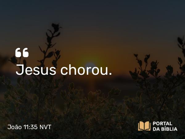 João 11:35 NVT - Jesus chorou.