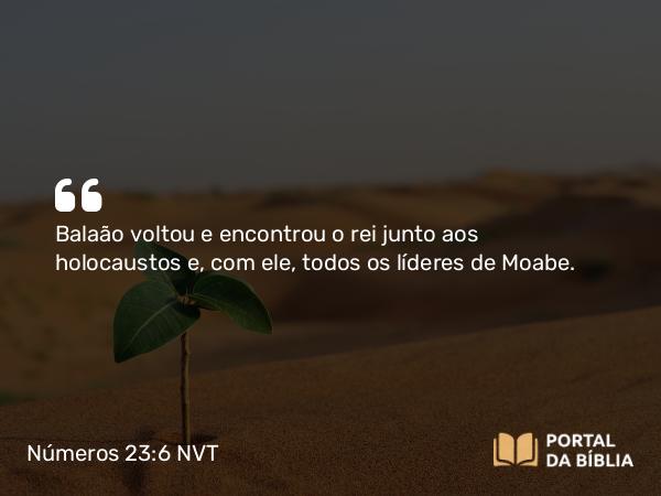 Números 23:6 NVT - Balaão voltou e encontrou o rei junto aos holocaustos e, com ele, todos os líderes de Moabe.