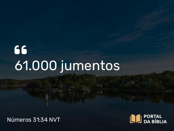 Números 31:34 NVT - 61.000 jumentos