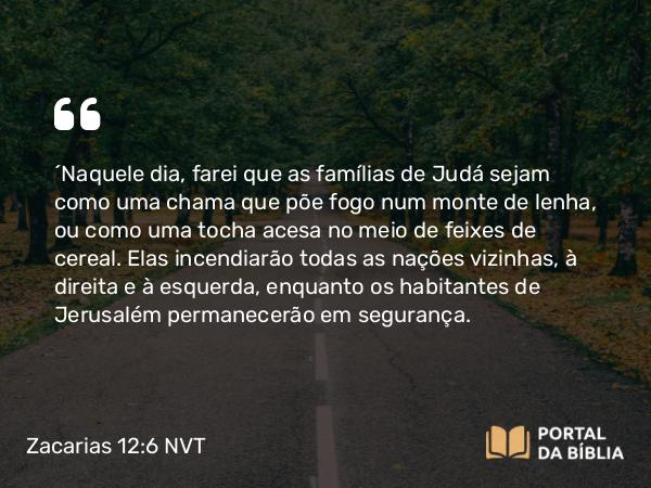 Zacarias 12:6 NVT - “Naquele dia, farei que as famílias de Judá sejam como uma chama que põe fogo num monte de lenha, ou como uma tocha acesa no meio de feixes de cereal. Elas incendiarão todas as nações vizinhas, à direita e à esquerda, enquanto os habitantes de Jerusalém permanecerão em segurança.